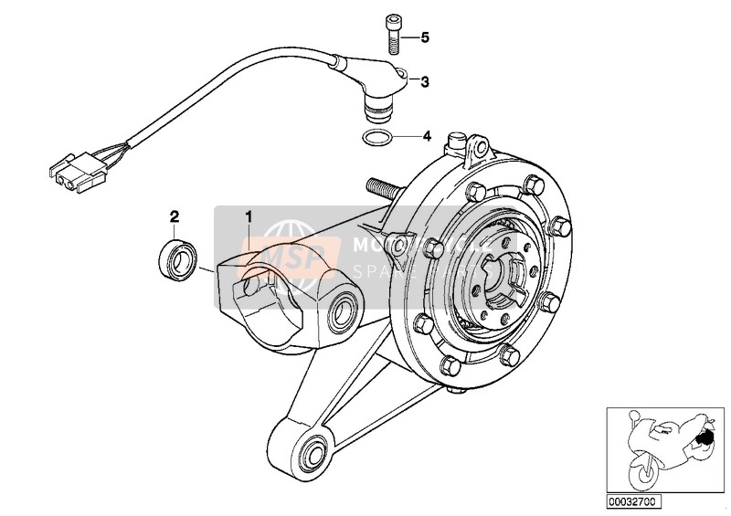 BMW K 1200 GT 01 (0548,0558) 2005 Differenziale per un 2005 BMW K 1200 GT 01 (0548,0558)