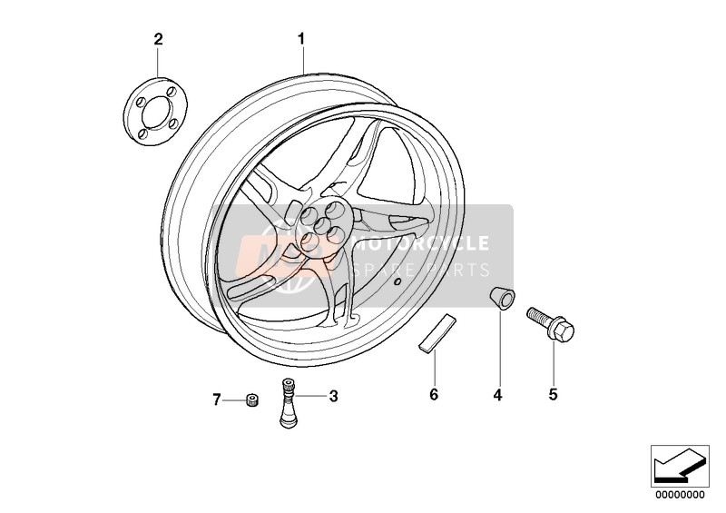 36312335268, Hinterrad Silber, BMW, 0