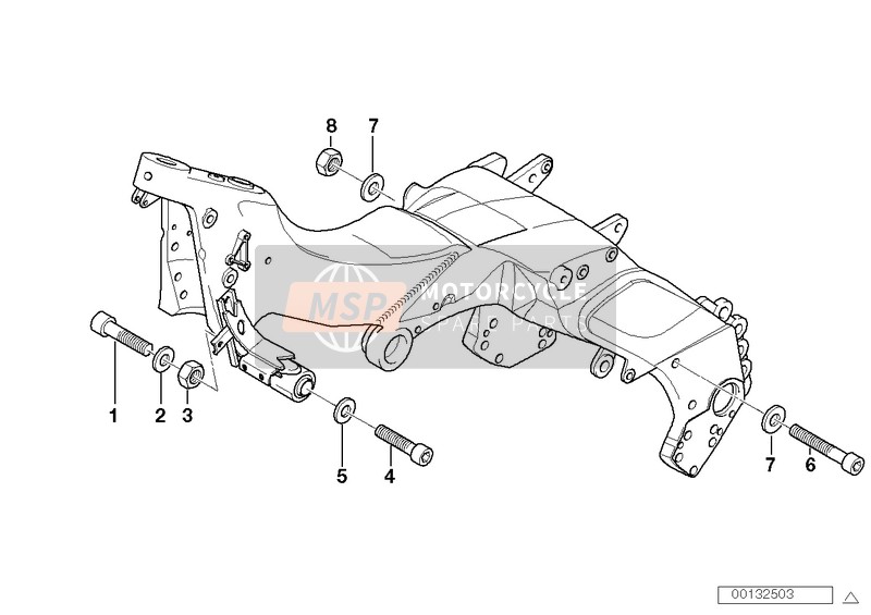 BMW K 1200 GT 01 (0548,0558) 2003 ENGINE SUSPENSION for a 2003 BMW K 1200 GT 01 (0548,0558)