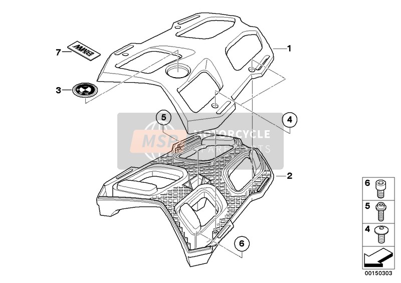 BMW K 1200 GT (0587,0597) 2007 Puente portaequipajes para un 2007 BMW K 1200 GT (0587,0597)