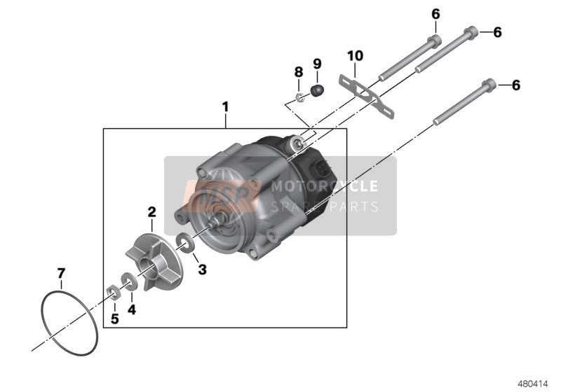 BMW K 1200 GT (0587,0597) 2007 Alternatore Bosch 55A per un 2007 BMW K 1200 GT (0587,0597)