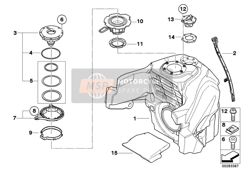 BMW K 1200 GT (0587,0597) 2007 Réservoir d'essence pour un 2007 BMW K 1200 GT (0587,0597)