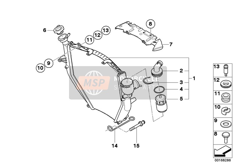 17117672747, Tapa Caja Del Termostato, BMW, 0