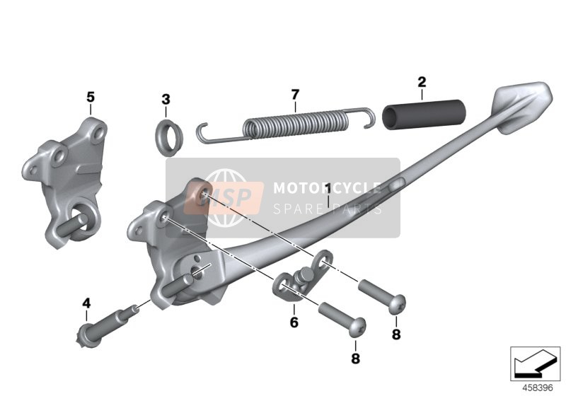 BMW K 1200 R (0584,0594) 2008 Béquille latérale pour un 2008 BMW K 1200 R (0584,0594)