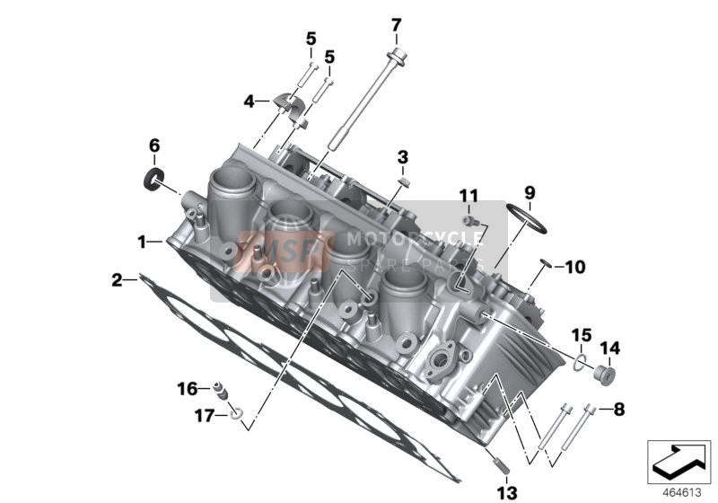 BMW K 1200 R (0584,0594) 2004 CYLINDER HEAD for a 2004 BMW K 1200 R (0584,0594)