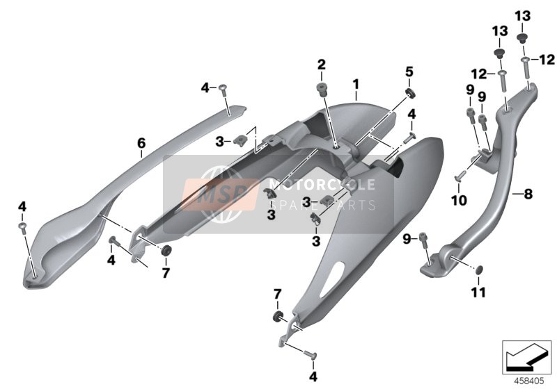 46627695804, Parte Laterale Posteriore Destra, BMW, 1