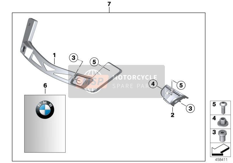 BMW K 1200 R (0584,0594) 2006 Satz Befestigungsteile für Windschild für ein 2006 BMW K 1200 R (0584,0594)