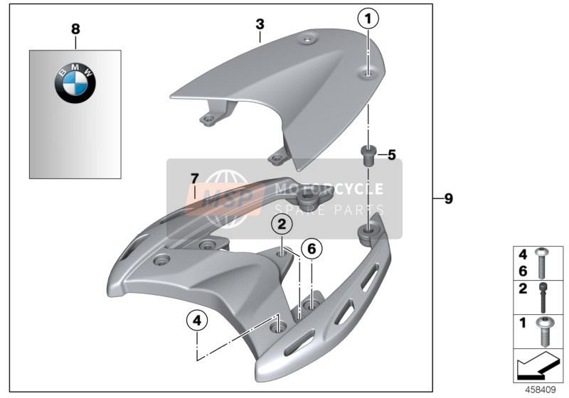 BMW K 1200 R (0584,0594) 2004 Pièces de montage, porte-bagages 2 pour un 2004 BMW K 1200 R (0584,0594)