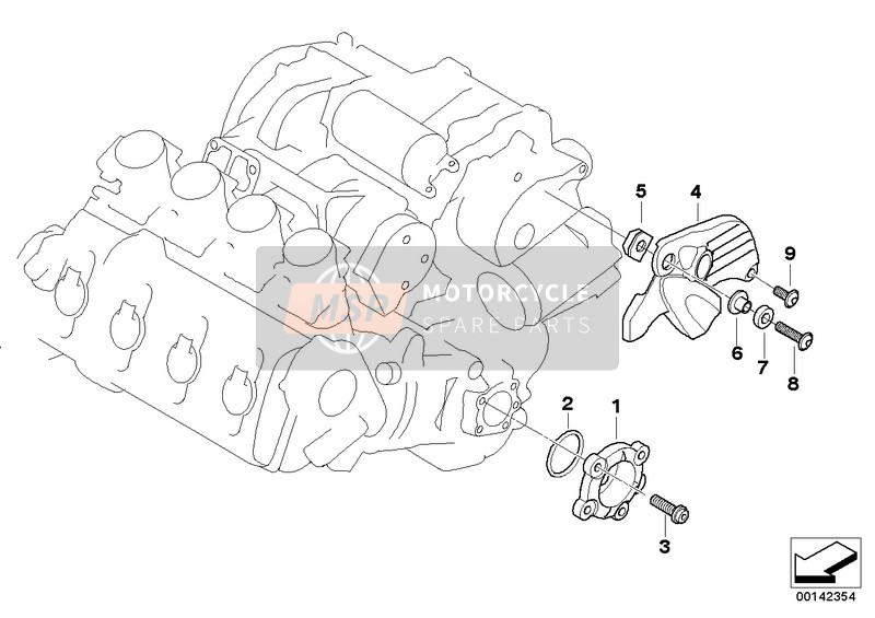 BMW K 1200 R (0584,0594) 2008 Couvercle de carter de moteur gauche pour un 2008 BMW K 1200 R (0584,0594)