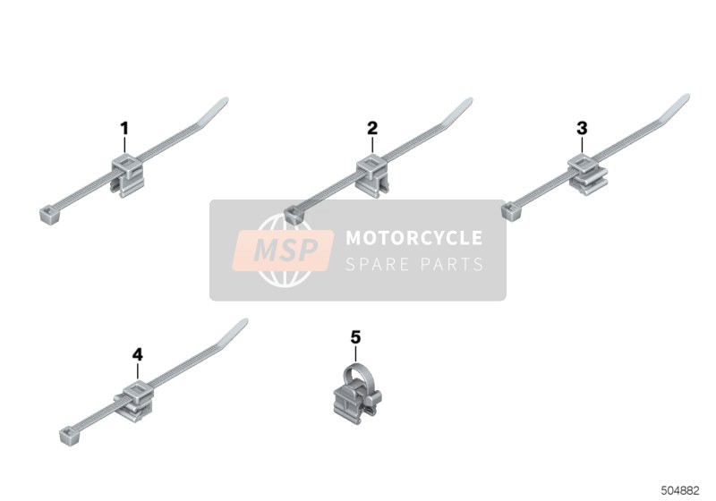 BMW K 1200 R (0584,0594) 2005 Cable Strap with Bracket, Edge Clip for a 2005 BMW K 1200 R (0584,0594)