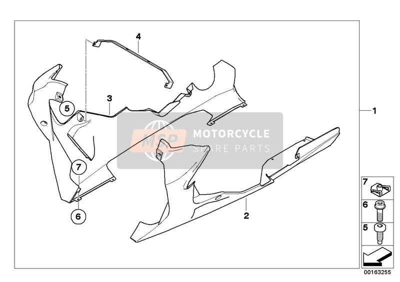 BMW K 1200 R (0584,0594) 2005 Motorspoiler voor een 2005 BMW K 1200 R (0584,0594)