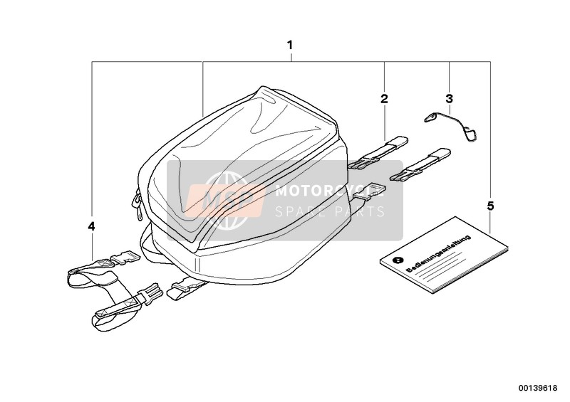 71607689777, Attachment, Tank Rucksack Front, BMW, 0