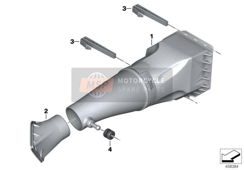 BMW K 1200 R (0584,0594) 2008 Raccord tuyau d'admission d'air pour un 2008 BMW K 1200 R (0584,0594)