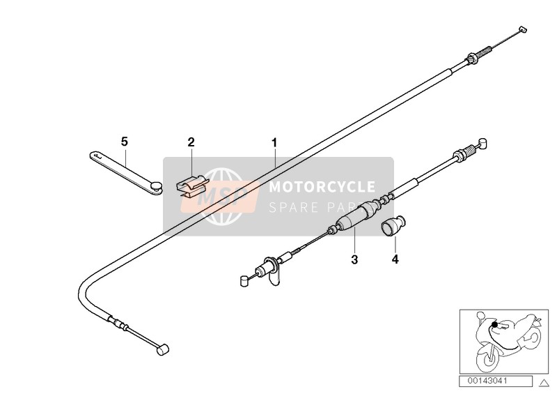 BMW K 1200 R (0584,0594) 2004 Câbles Bowden pour un 2004 BMW K 1200 R (0584,0594)