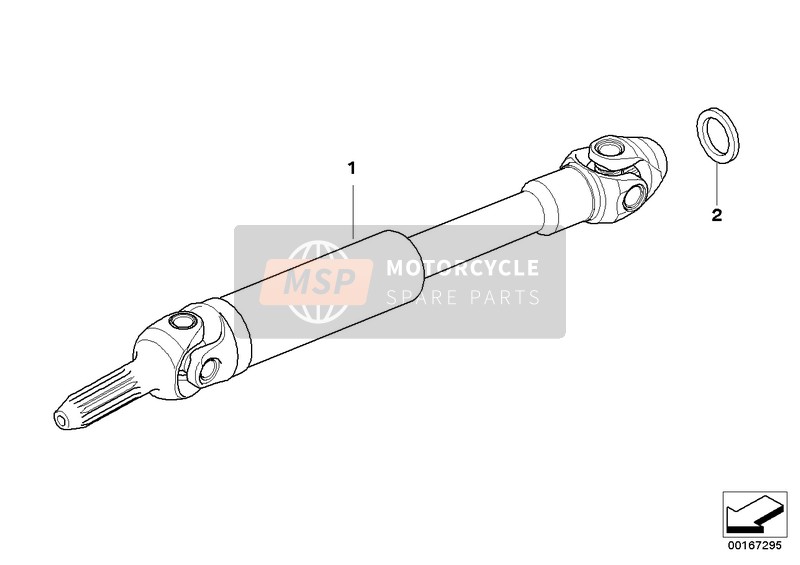 BMW K 1200 R (0584,0594) 2004 Albero di trasmissione per un 2004 BMW K 1200 R (0584,0594)