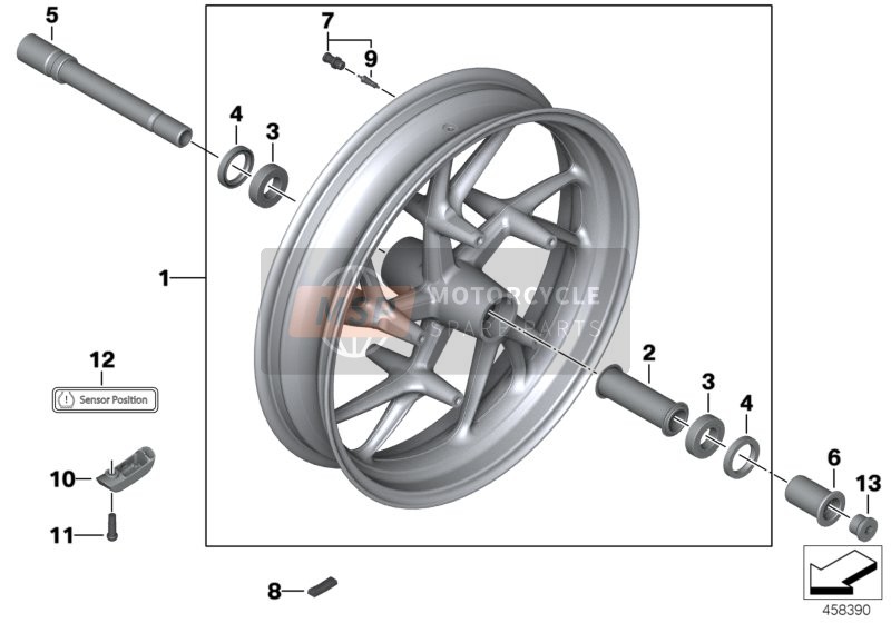 36317706526, Ruota Anteriore Ardesia Scuro, BMW, 0