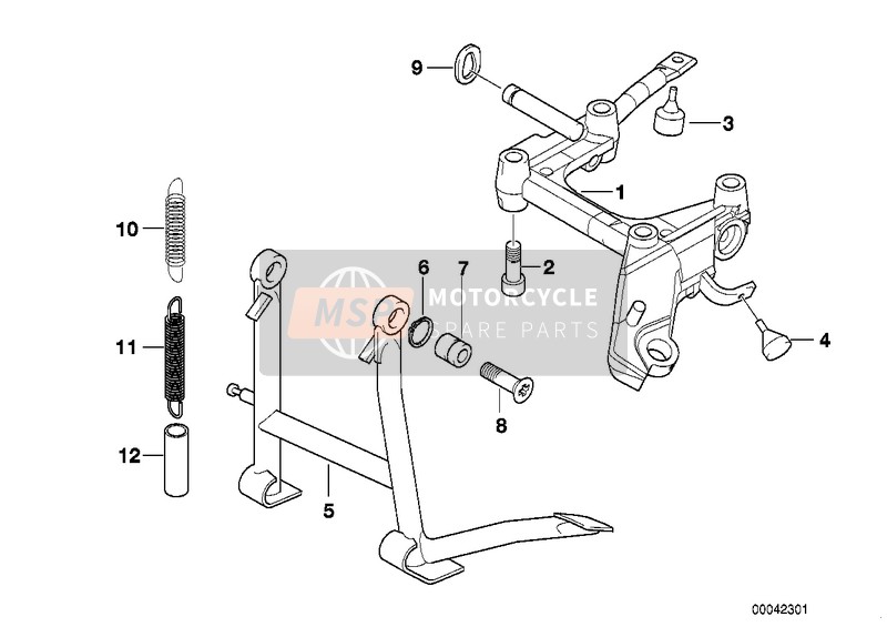 BMW K 1200 RS 01 (0547,0557) 2000 Béquille centrale pour un 2000 BMW K 1200 RS 01 (0547,0557)