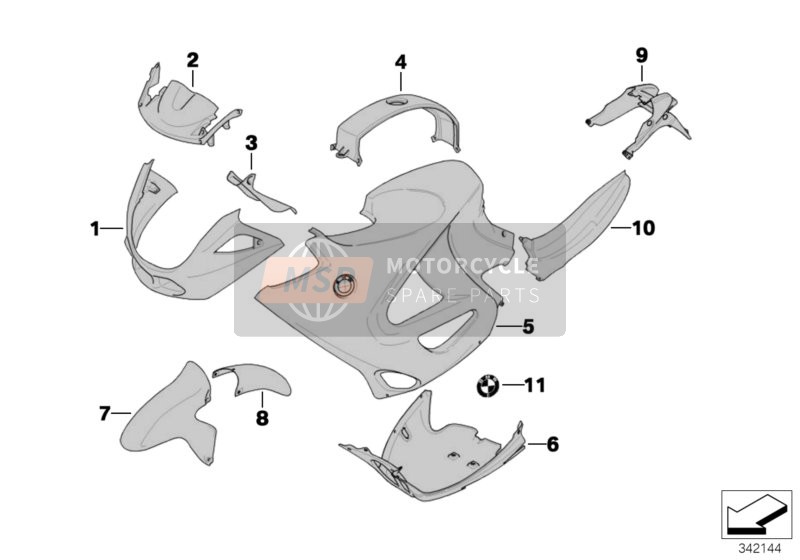 BMW K 1200 RS 01 (0547,0557) 2002 Pezzi ammannite per un 2002 BMW K 1200 RS 01 (0547,0557)