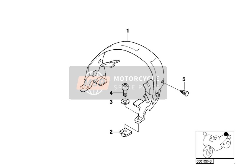 BMW K 1200 RS 01 (0547,0557) 2003 HANDLE REAR for a 2003 BMW K 1200 RS 01 (0547,0557)