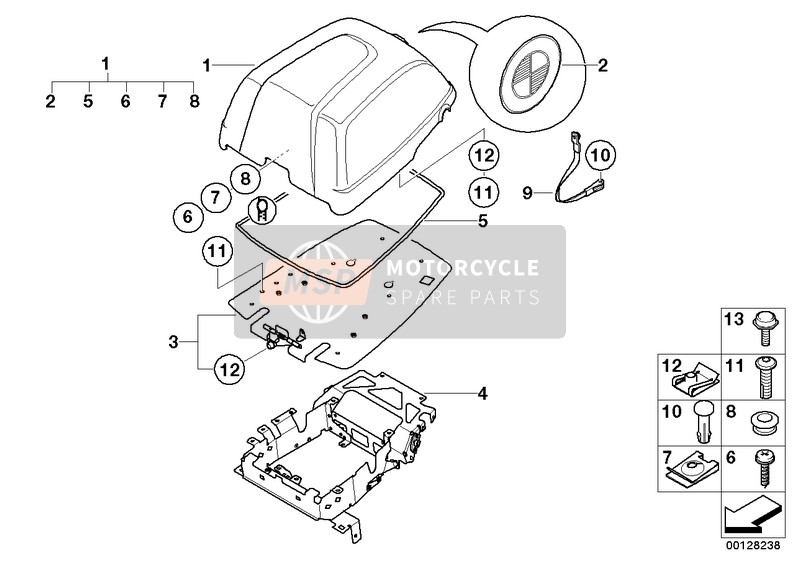 BMW K 1200 RS 01 (0547,0557) 2004 RADIO TELEPHONE BOX for a 2004 BMW K 1200 RS 01 (0547,0557)