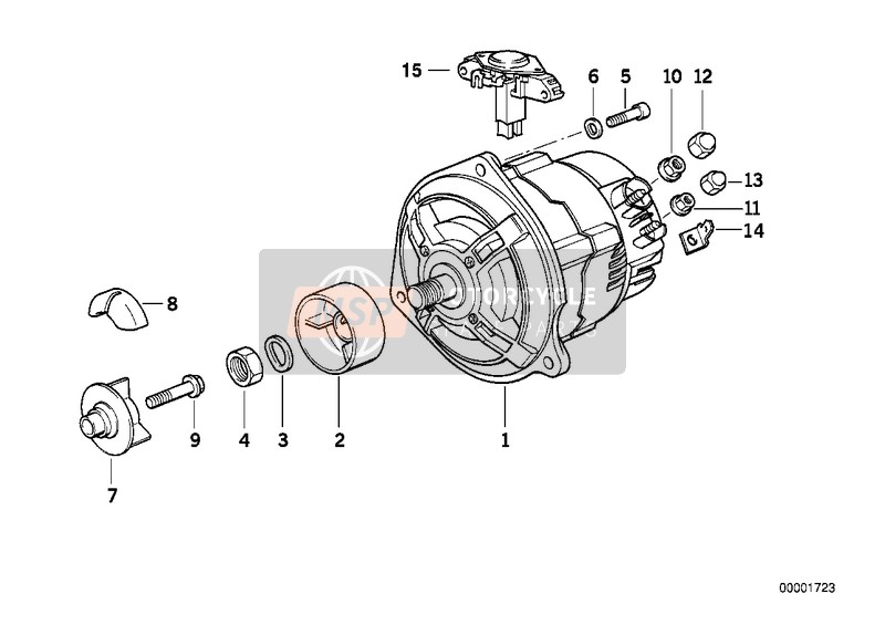 BMW K 1200 RS 01 (0547,0557) 2001 Alternador para un 2001 BMW K 1200 RS 01 (0547,0557)