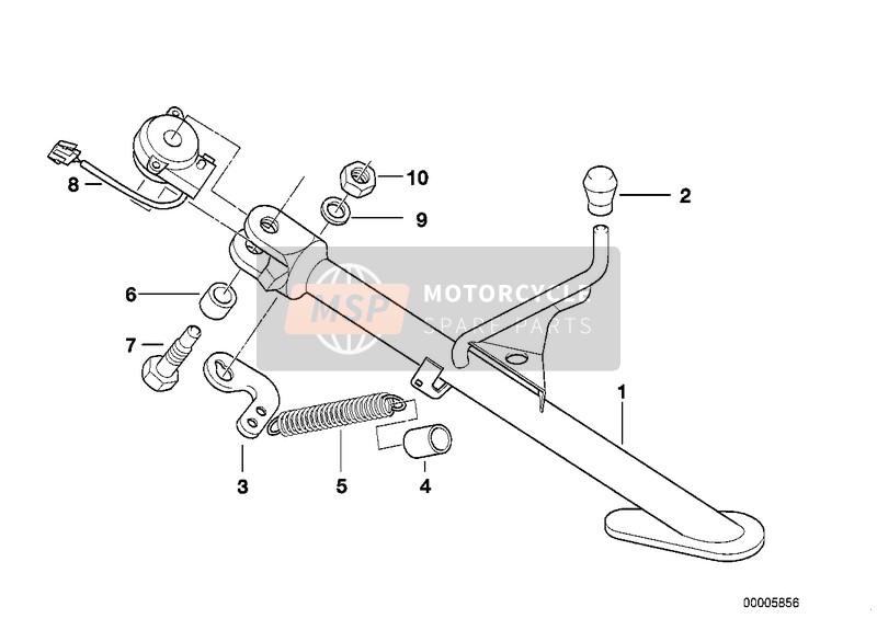 BMW K 1200 RS 97 (0544,0554) 1999 Béquille latérale pour un 1999 BMW K 1200 RS 97 (0544,0554)