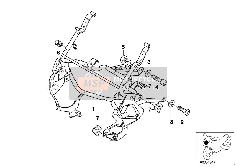 BMW K 1200 RS 97 (0544,0554) 2001 Support de garniture pour un 2001 BMW K 1200 RS 97 (0544,0554)