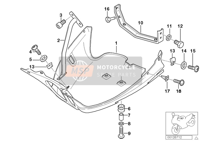 BMW K 1200 RS 97 (0544,0554) 2003 MOTOR SPOILER PRIME COATED for a 2003 BMW K 1200 RS 97 (0544,0554)