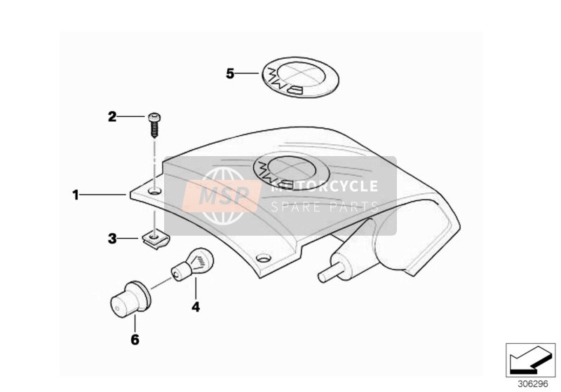 BMW K 1200 RS 97 (0544,0554) 1998 REAR LIGHT for a 1998 BMW K 1200 RS 97 (0544,0554)