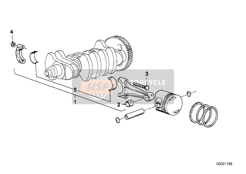 BMW K 1200 RS 97 (0544,0554) 2000 CONNECTING ROD / CONNECTING ROD BEARING 2 for a 2000 BMW K 1200 RS 97 (0544,0554)