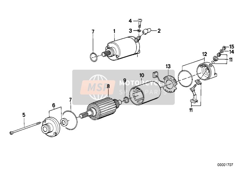 BMW K 1200 RS 97 (0544,0554) 2000 Pièces individuelles de démarreur pour un 2000 BMW K 1200 RS 97 (0544,0554)