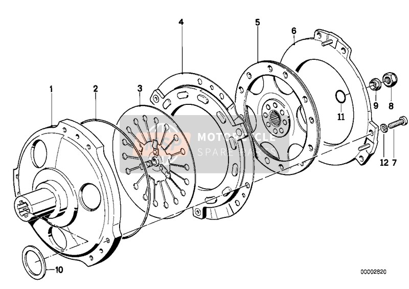 BMW K 1200 RS 97 (0544,0554) 1999 Embrayage - pièces singul. pour un 1999 BMW K 1200 RS 97 (0544,0554)