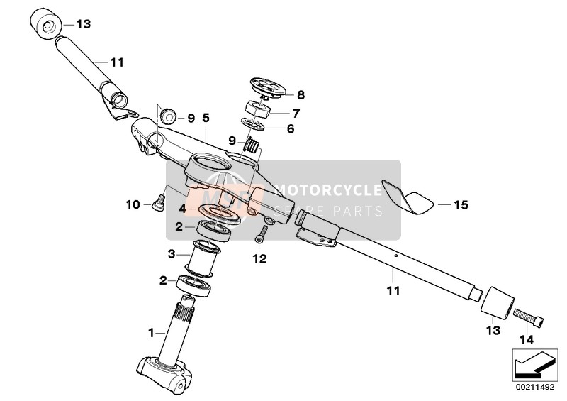 BMW K 1200 R Sport (0585,0595) 2006 Guidon/fixation pour un 2006 BMW K 1200 R Sport (0585,0595)