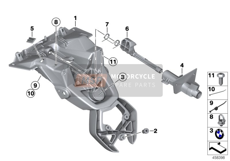 BMW K 1200 S (0581,0591) 2003 Soporte de matrícula para un 2003 BMW K 1200 S (0581,0591)