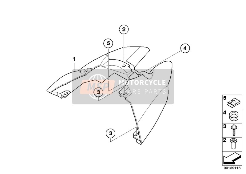 BMW K 1200 S (0581,0591) 2004 TAIL PART UPPER for a 2004 BMW K 1200 S (0581,0591)