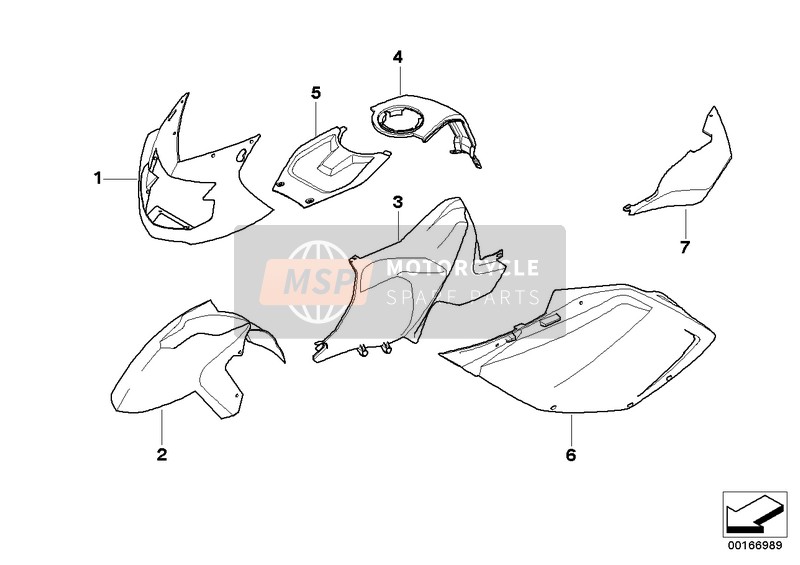 BMW K 1200 S (0581,0591) 2008 Pièces en appret pour un 2008 BMW K 1200 S (0581,0591)