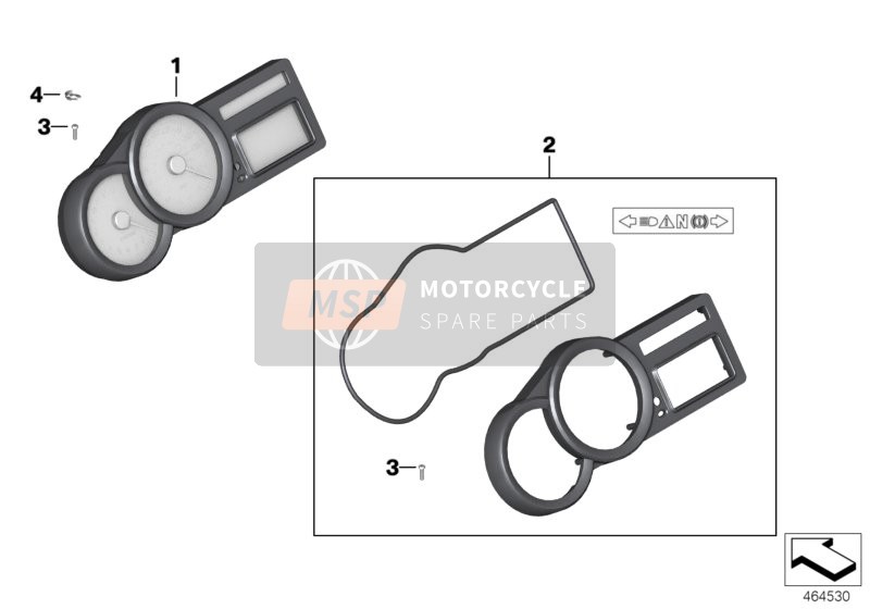 BMW K 1200 S (0581,0591) 2006 INSTRUMENT CLUSTER for a 2006 BMW K 1200 S (0581,0591)