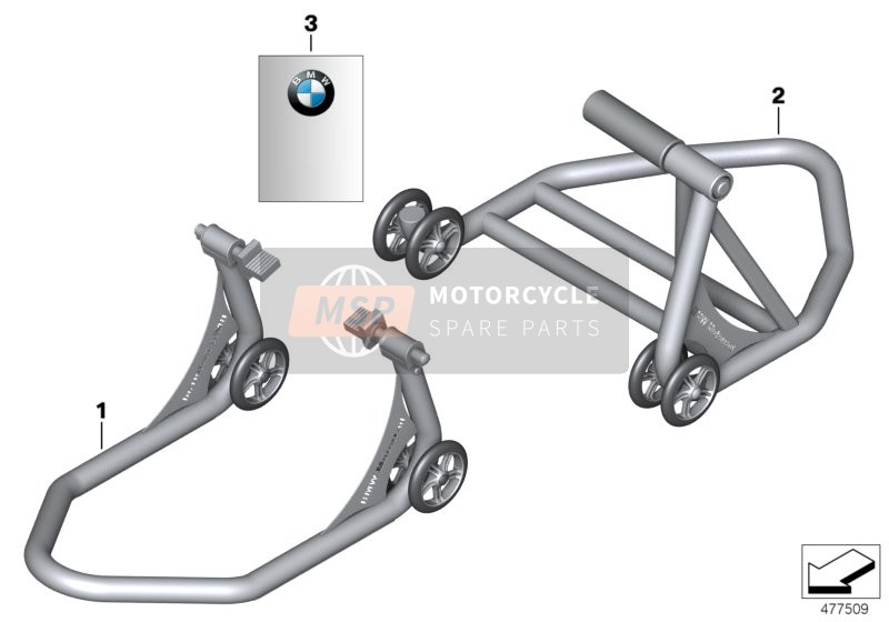 BMW K 1200 S (0581,0591) 2004 AUXILIARY STAND for a 2004 BMW K 1200 S (0581,0591)