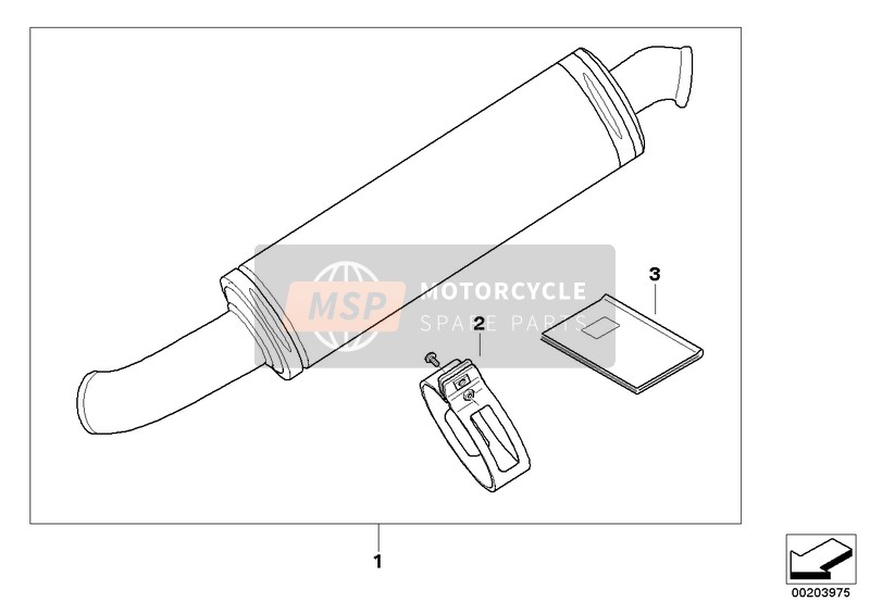 BMW K 1200 S (0581,0591) 2003 Sport muffler for a 2003 BMW K 1200 S (0581,0591)