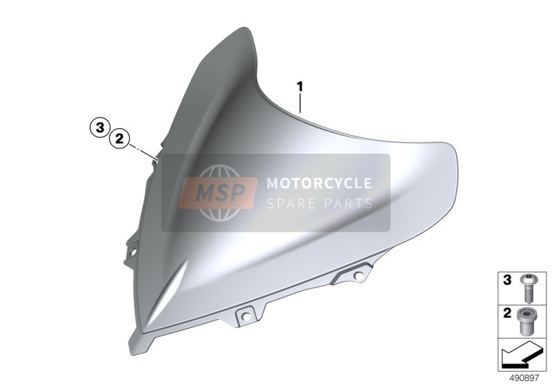 BMW K 1200 S (0581,0591) 2004 WINDSHIELD, TINTED for a 2004 BMW K 1200 S (0581,0591)