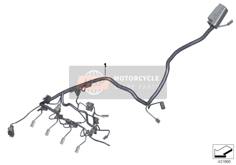 BMW K 1200 S (0581,0591) 2007 ENGINE WIRING HARNESS for a 2007 BMW K 1200 S (0581,0591)