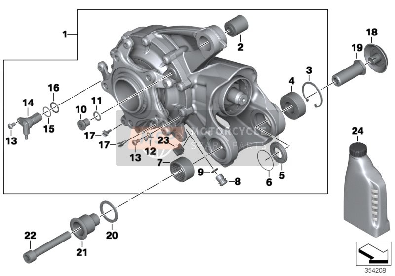 33118529908, RIGHT-ANGLE Gearbox, Black, BMW, 0