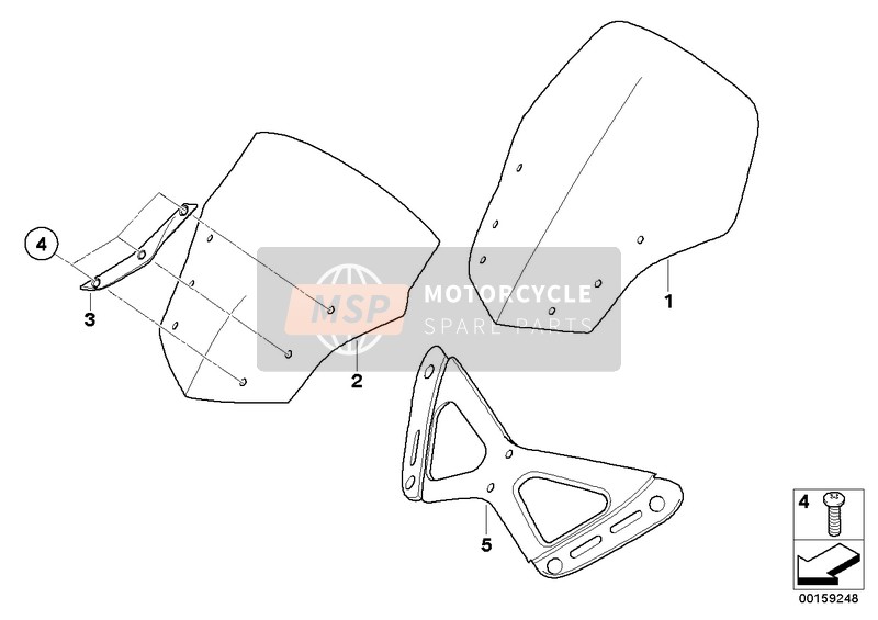 BMW K 1300 GT (0538,0539) 2010 WINDSHIELD for a 2010 BMW K 1300 GT (0538,0539)