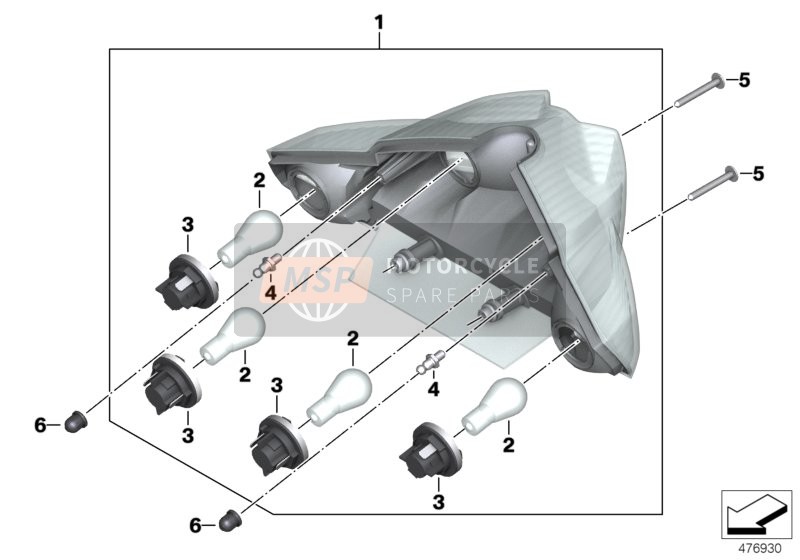 BMW K 1300 GT (0538,0539) 2010 Luz trasera para un 2010 BMW K 1300 GT (0538,0539)