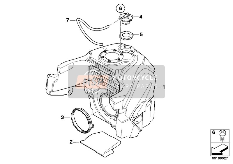 BMW K 1300 GT (0538,0539) 2008 FUEL TANK for a 2008 BMW K 1300 GT (0538,0539)