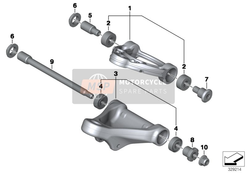 BMW K 1300 GT (0538,0539) 2009 TRAILING ARM for a 2009 BMW K 1300 GT (0538,0539)