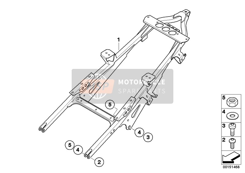 BMW K 1300 GT (0538,0539) 2010 Marco trasero para un 2010 BMW K 1300 GT (0538,0539)