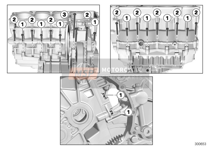 Schroefverbinding, Motorbehuizing