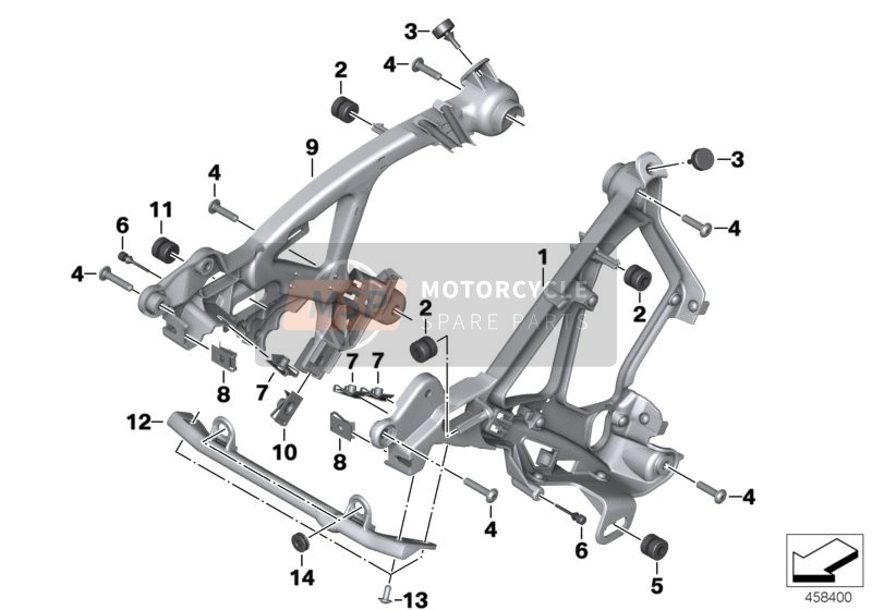 BMW K 1300 R (0518,0519) 2015 FRONT PANEL CARRIER for a 2015 BMW K 1300 R (0518,0519)
