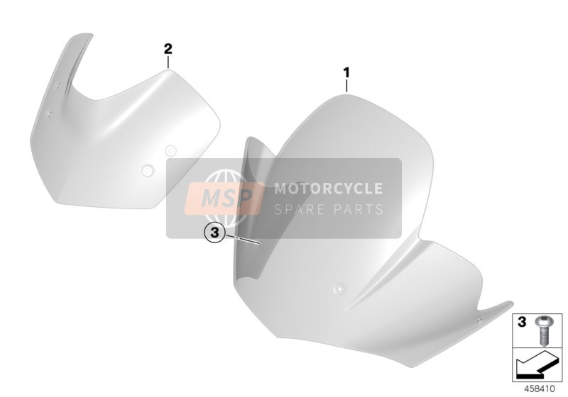 BMW K 1300 R (0518,0519) 2013 Windscherm voor een 2013 BMW K 1300 R (0518,0519)